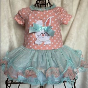 NWOT Bonnie Baby Easter Bunny Dress 12M